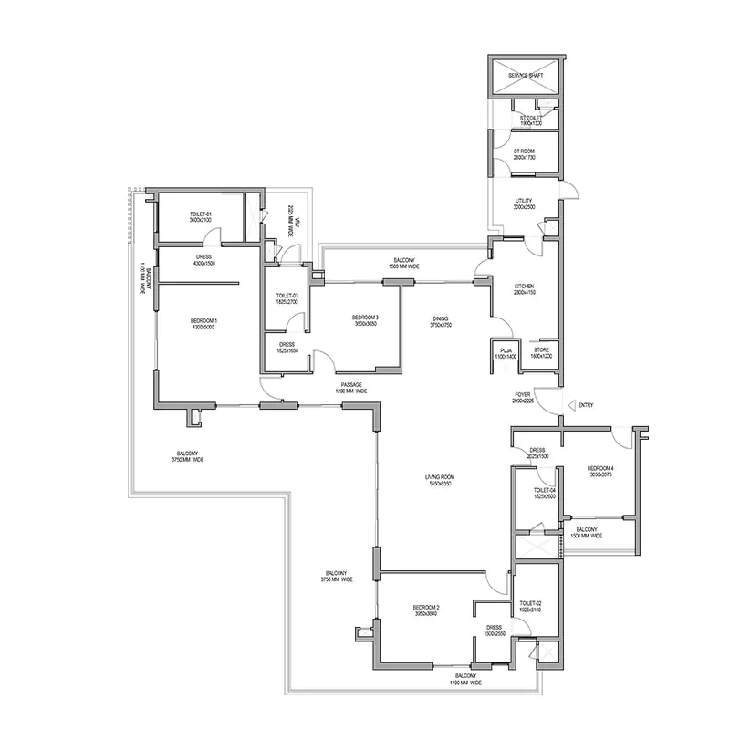 4 BHK Type 2