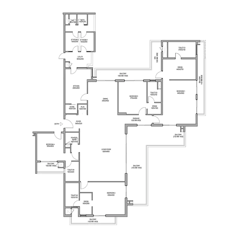 4 BHK Type 3