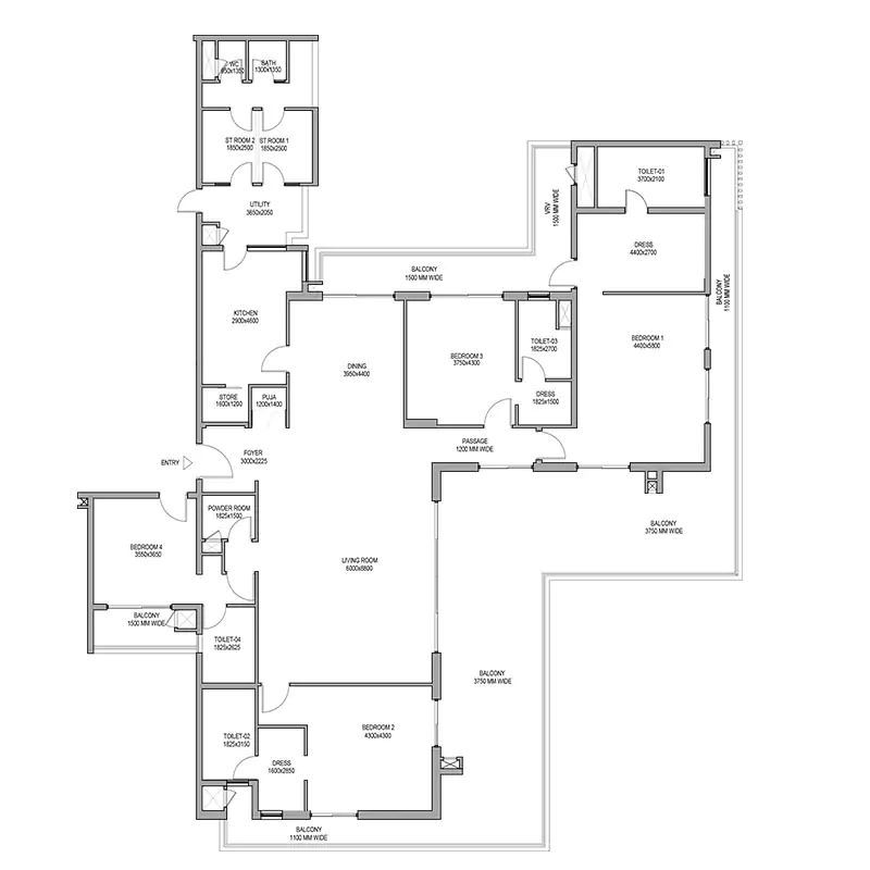 4 BHK Type 4