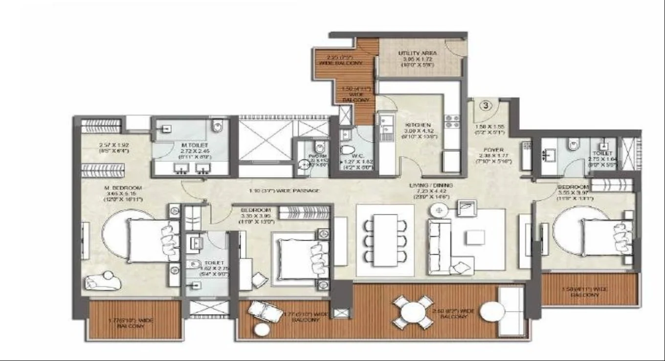 3BHK (Type 2)