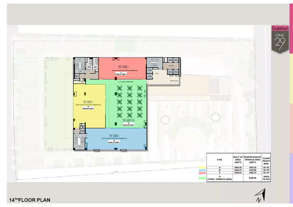 14th Floor Plan