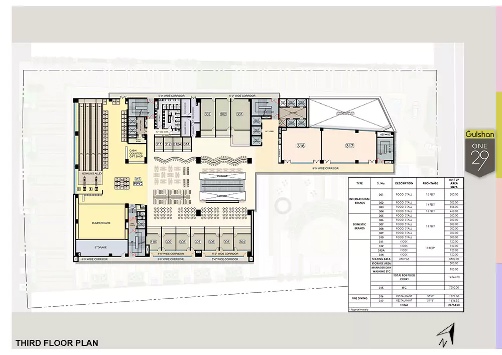 3rd Floor Plan Fec Food Court
