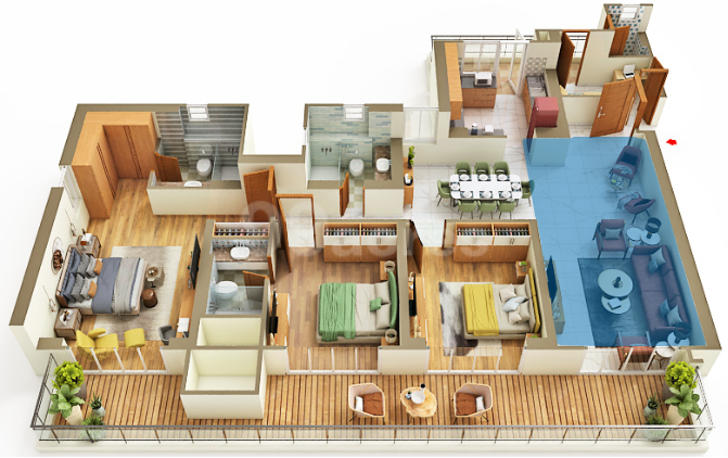 3 BHK(Type 1)