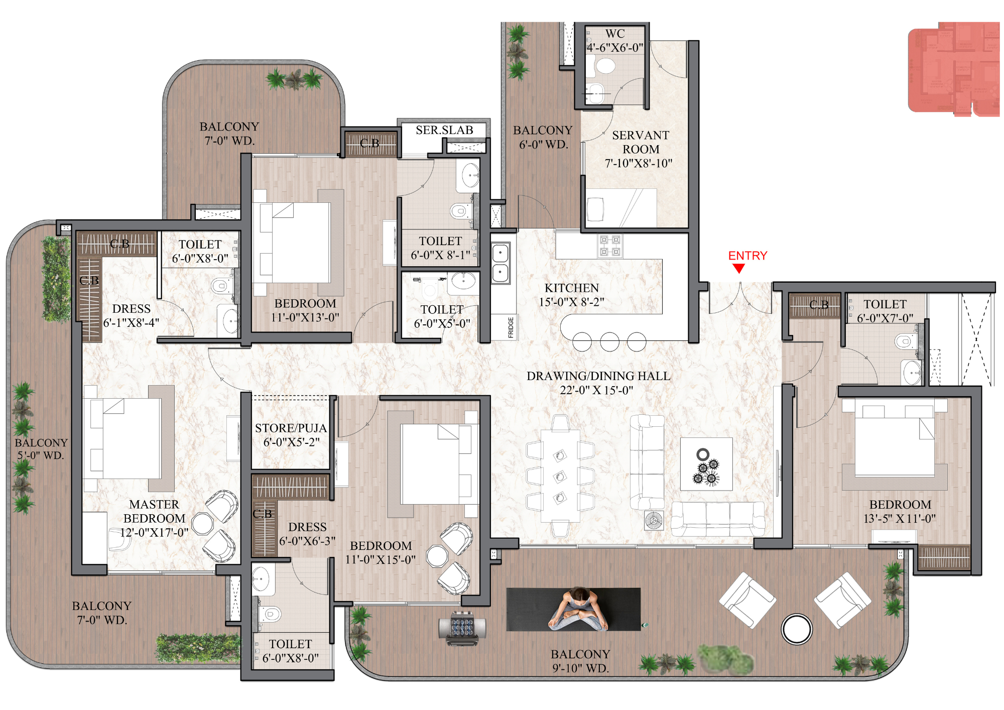 3BHK Type4